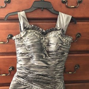 Silver prom dress